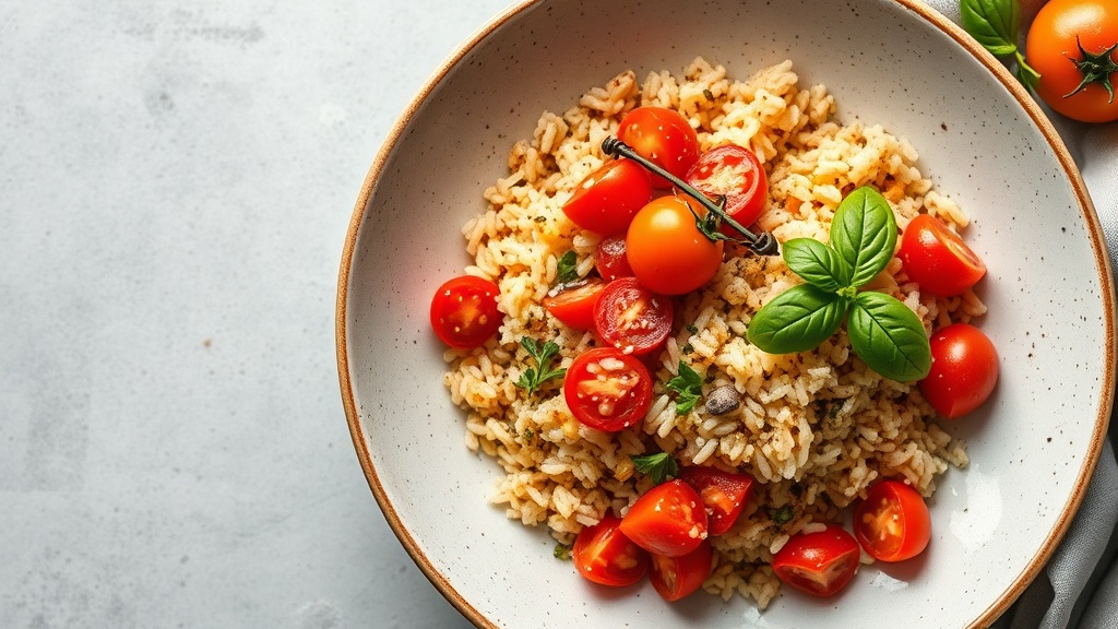 Mediterranean Tomato Rice Bowl