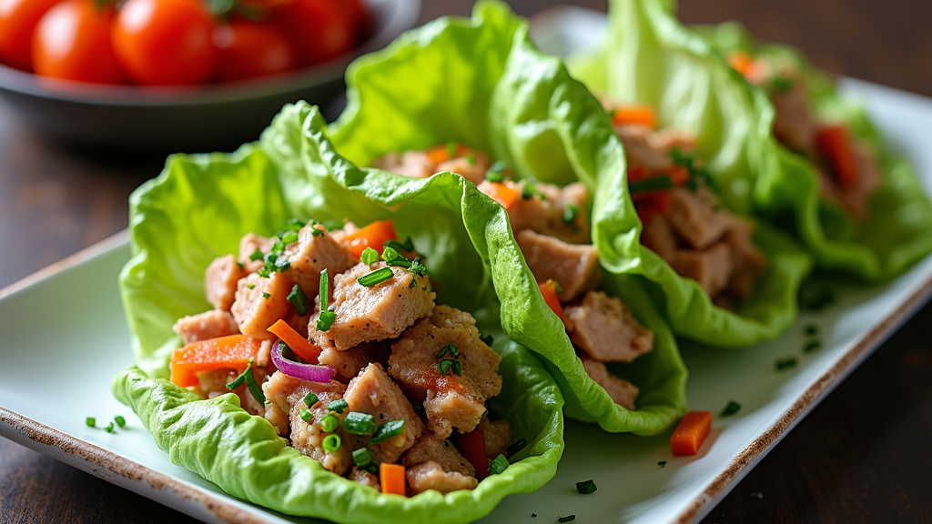 Mediterranean Tuna Lettuce Wraps
