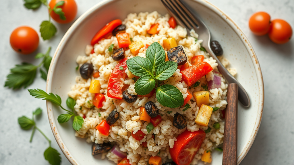 Mediterranean Vegetable Rice Bowl