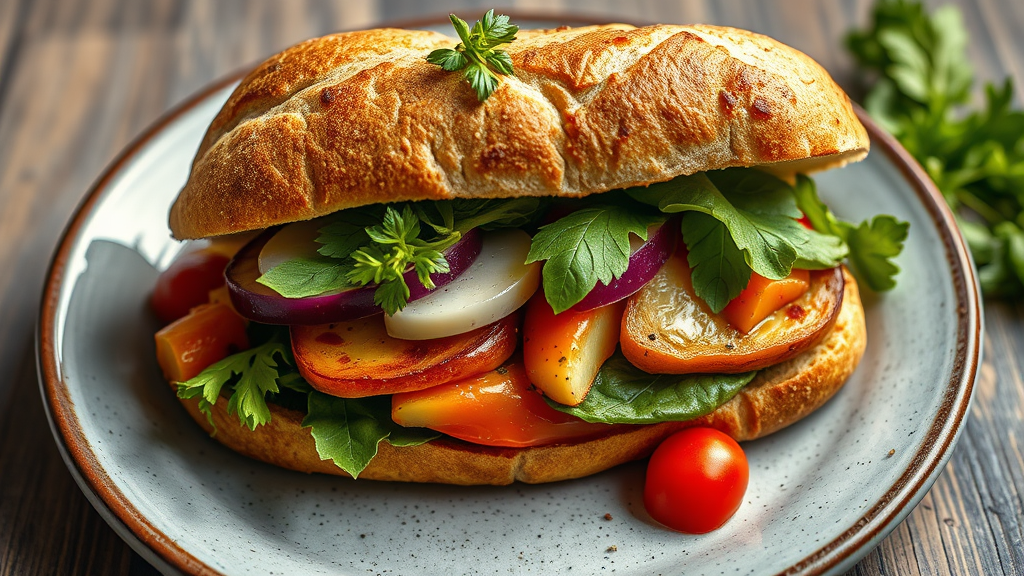 Mediterranean Veggie Sandwich