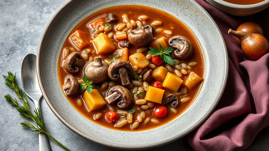 Metro 2033 Inspired Mushroom and Barley Stew