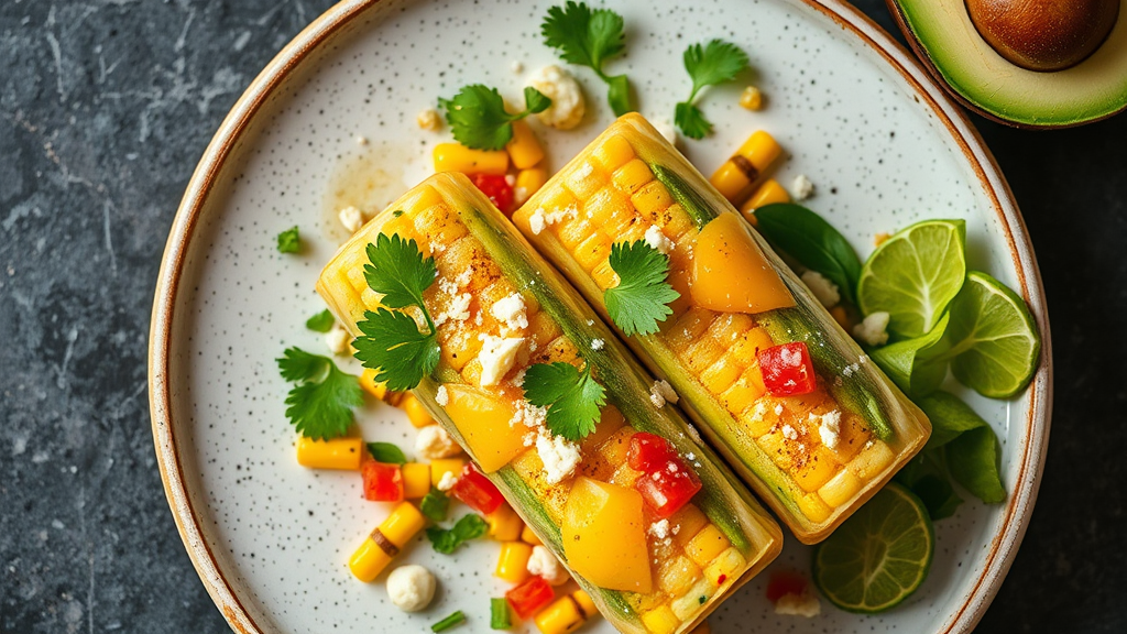 Mexican Street Corn & Avocado Spring Rolls