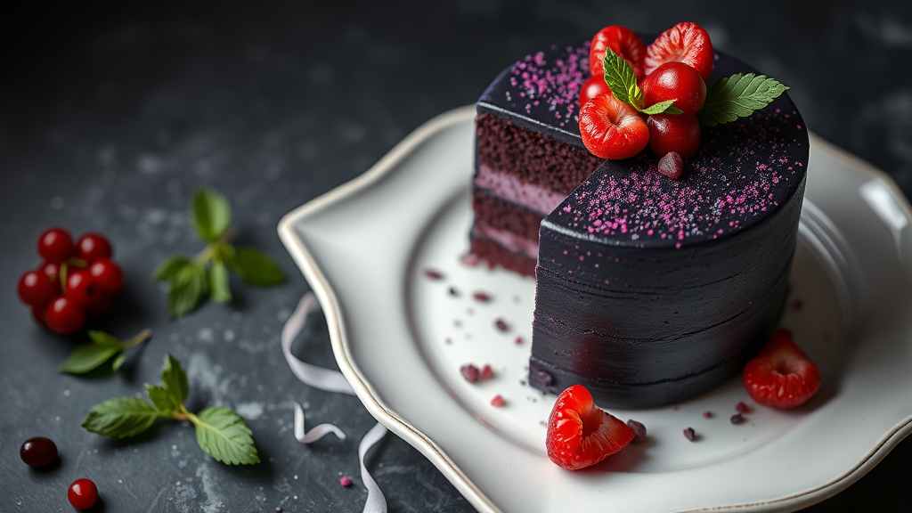 Midnight Velvet Nebula Cake