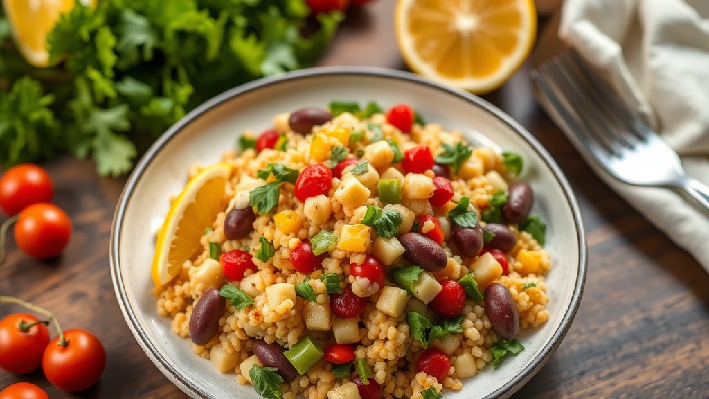 Millet and Bean Salad with Citrus Dressing