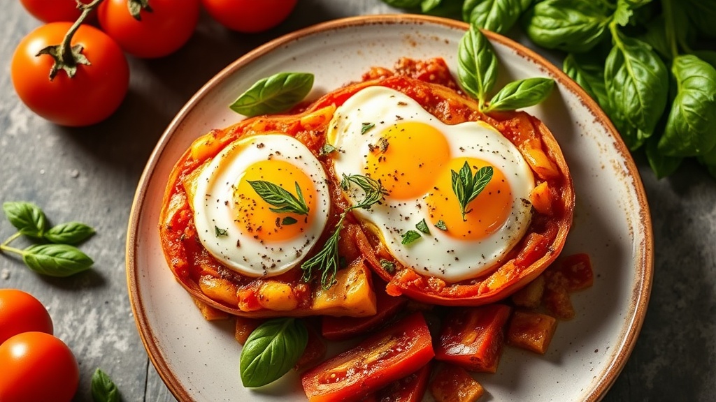Mozzarella Tomato Egg Bake