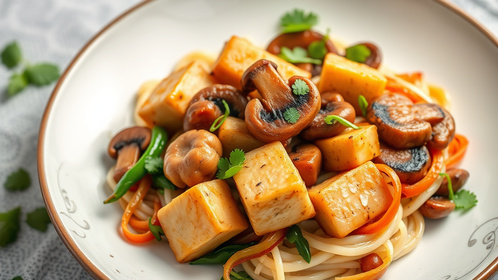 Mushroom & Tofu Stir-Fry
