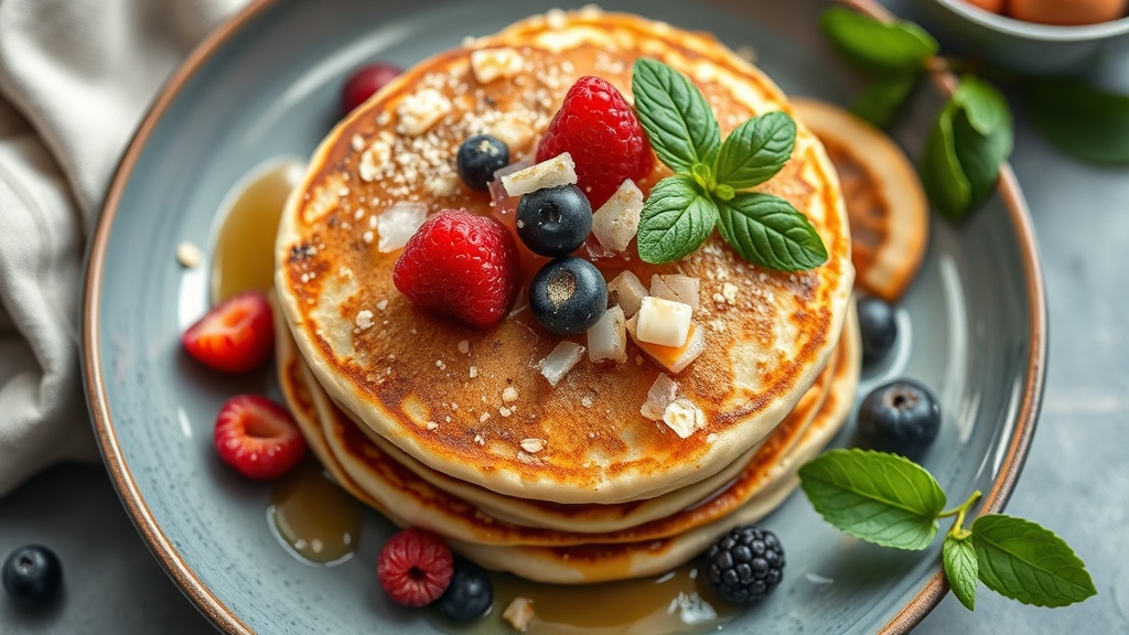 Oat Flour Pancakes with Monk Fruit Sweetener