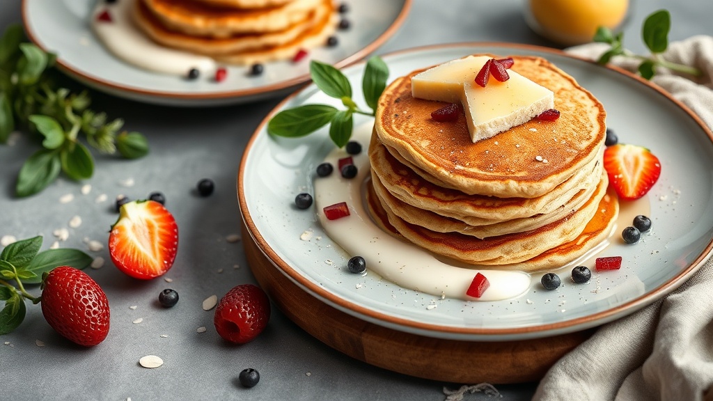 Oat Flour Vanilla Cream Pancakes