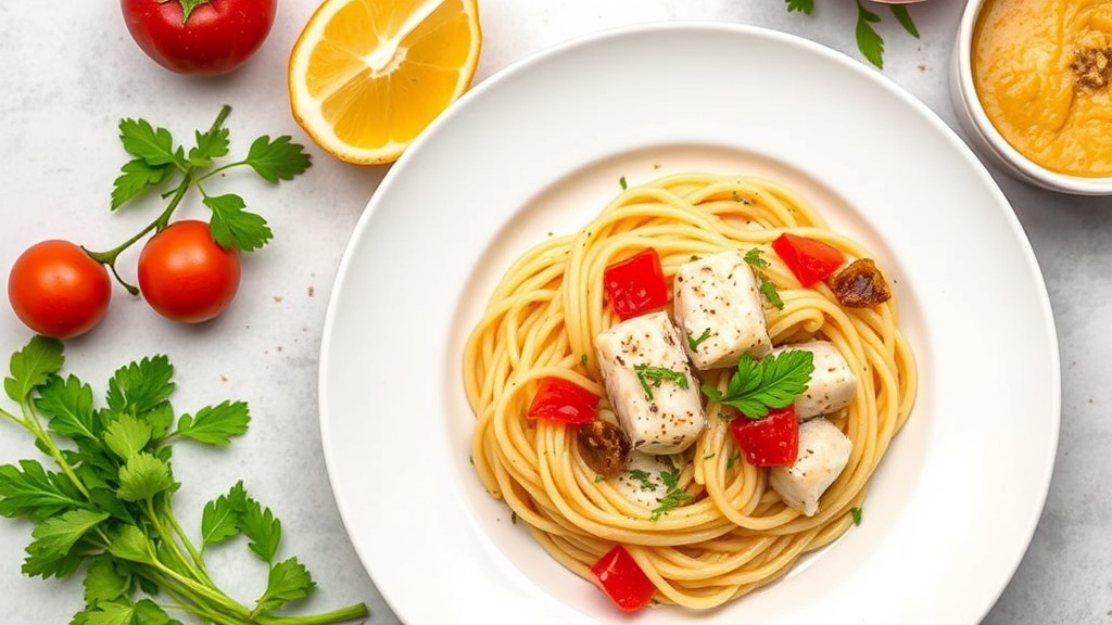 One-Pot Mediterranean White Fish Pasta
