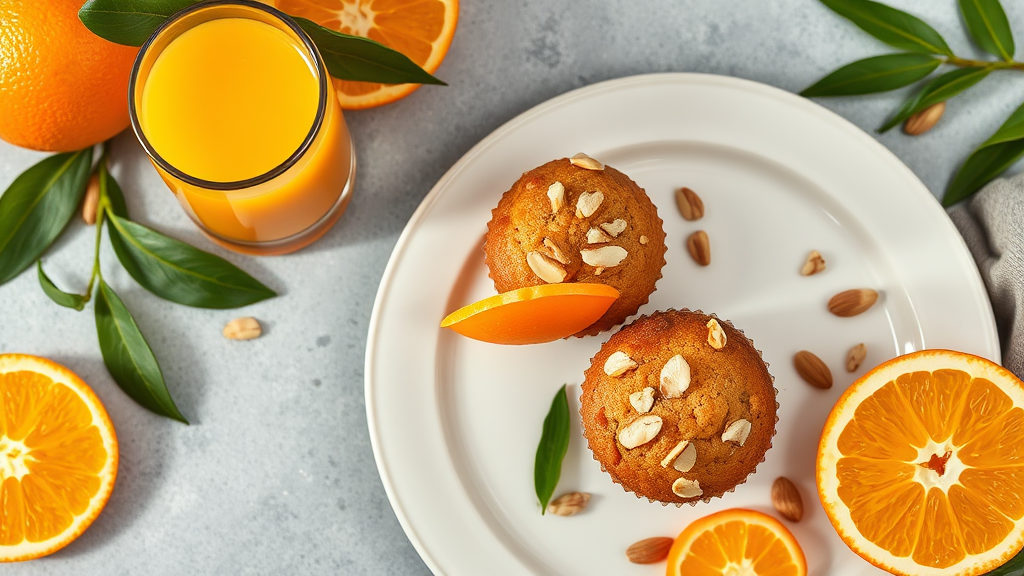 Orange Juice and Almond Muffins