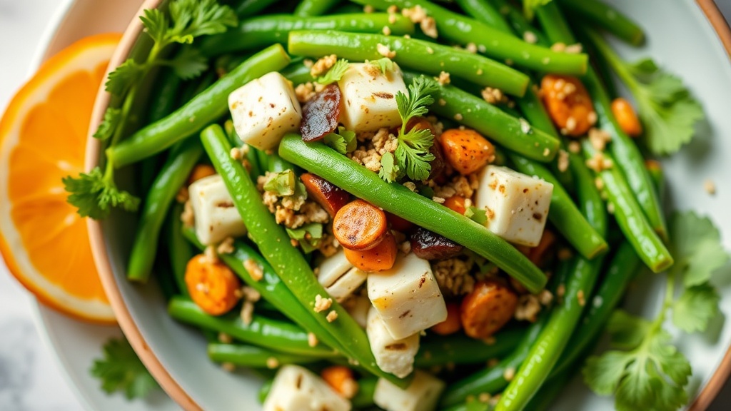 Paneer Green Bean Bowl