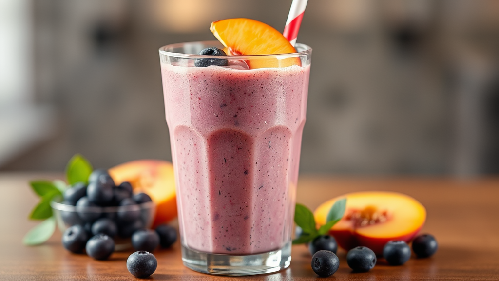 Panera Bread's Peach & Blueberry Smoothie (Copycat Recipe)