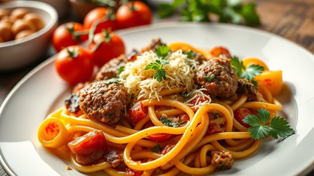 Pasta Bake with Hamburger and Veggies