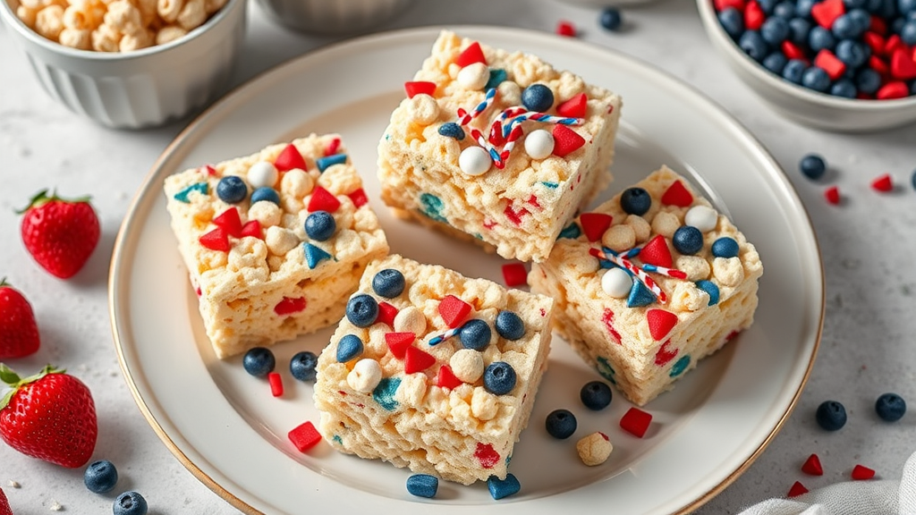 Patriotic Rice Krispy Treats