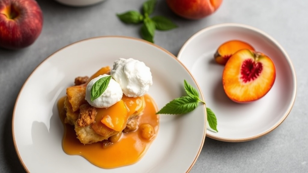 Peach and Basil Cobbler
