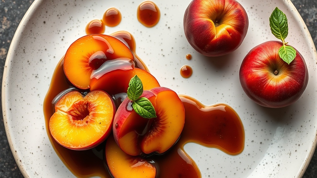Peach Balsamic Vinegar Reduction Glaze