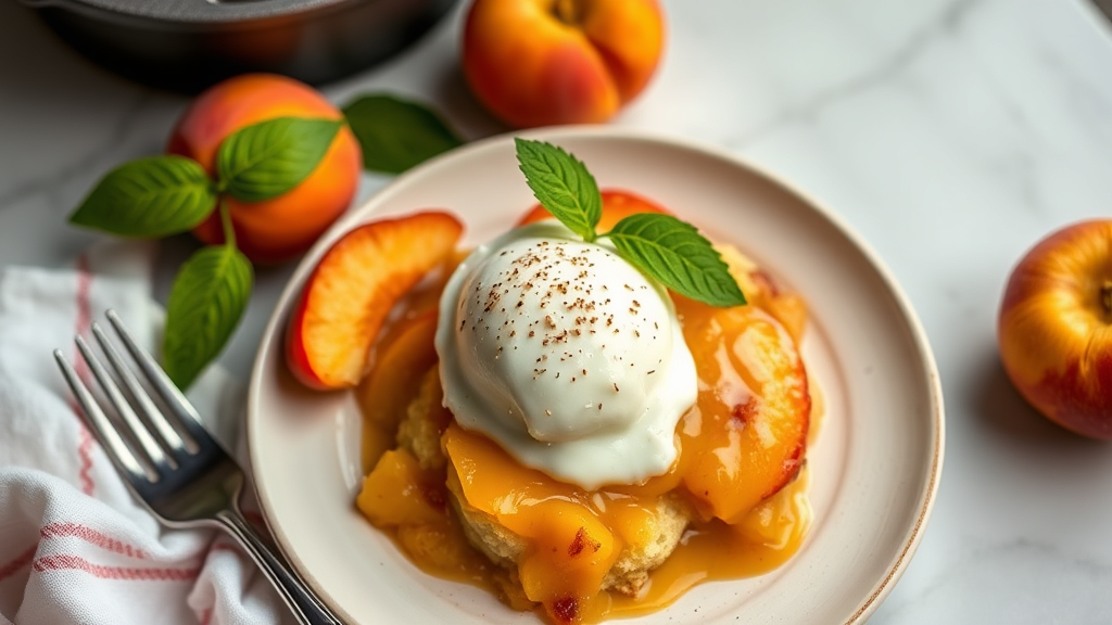 Peach Biscuit Cobbler