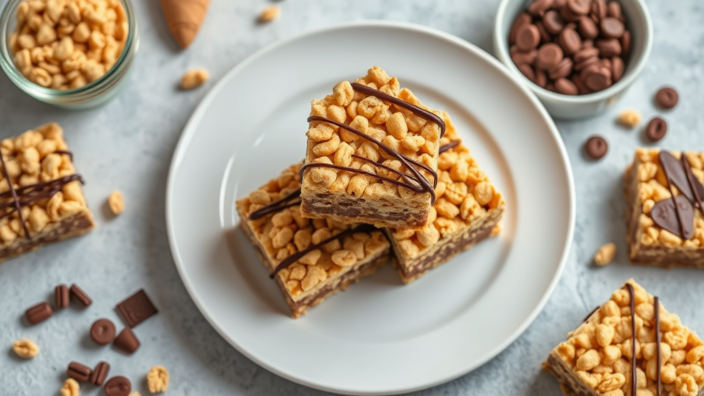 Peanut Butter Chocolate Rice Crispy Treats