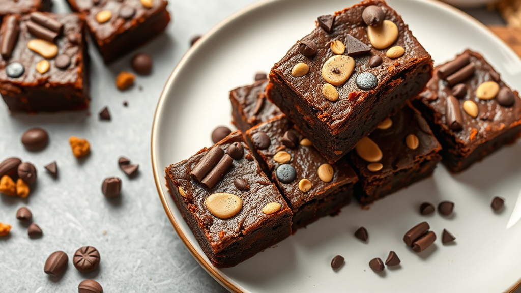 Peanut Butter Coffee Sweet Potato Chocolate Brownies
