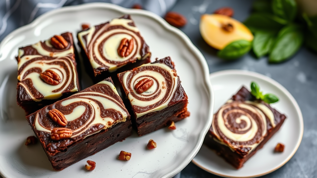 Pecan Cream Cheese Swirl Brownies