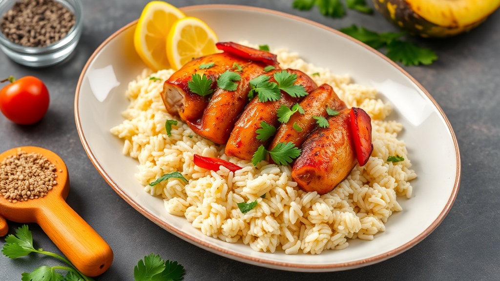 Pineapple BBQ Chicken with Coconut Basmati
