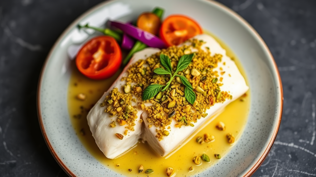 Pistachio-Crusted Halibut