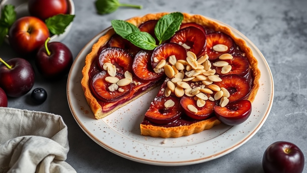 Plum and Almond Tart