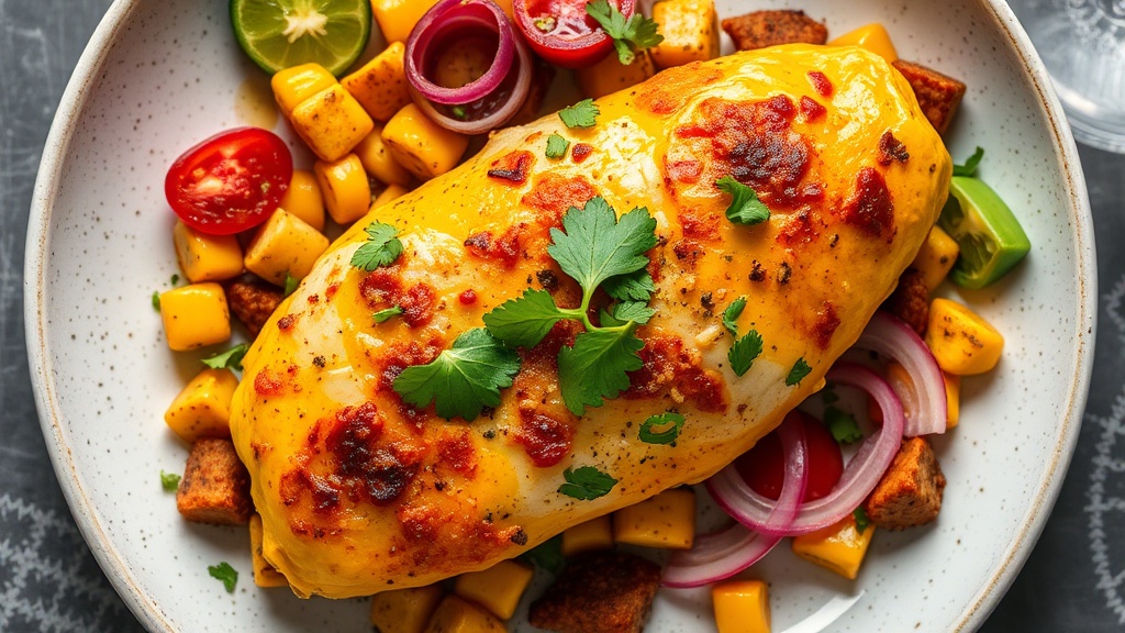 Poblano Corn Chicken Bake
