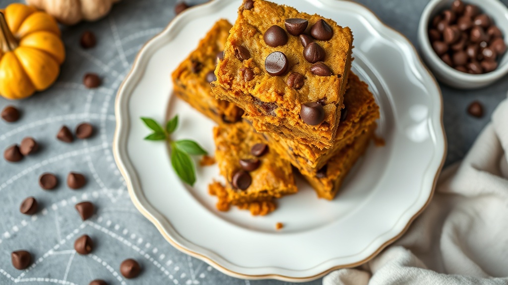Pumpkin Chocolate Chip Blondies