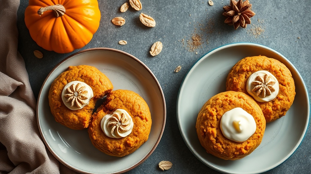 Pumpkin Oatmeal Cream Pie Cookies