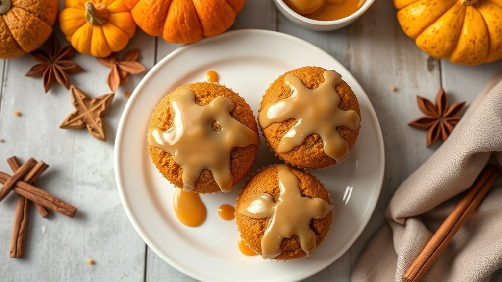 Pumpkin Spice Muffins with Maple Glaze
