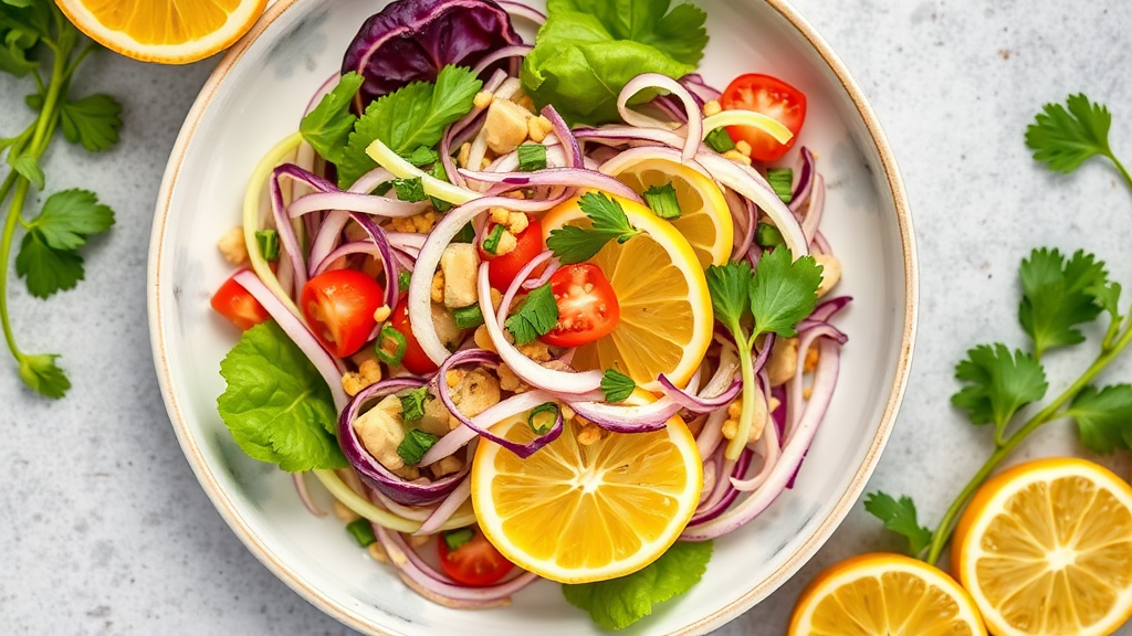 Raw Vegan Cabbage Salad with Citrus Dressing