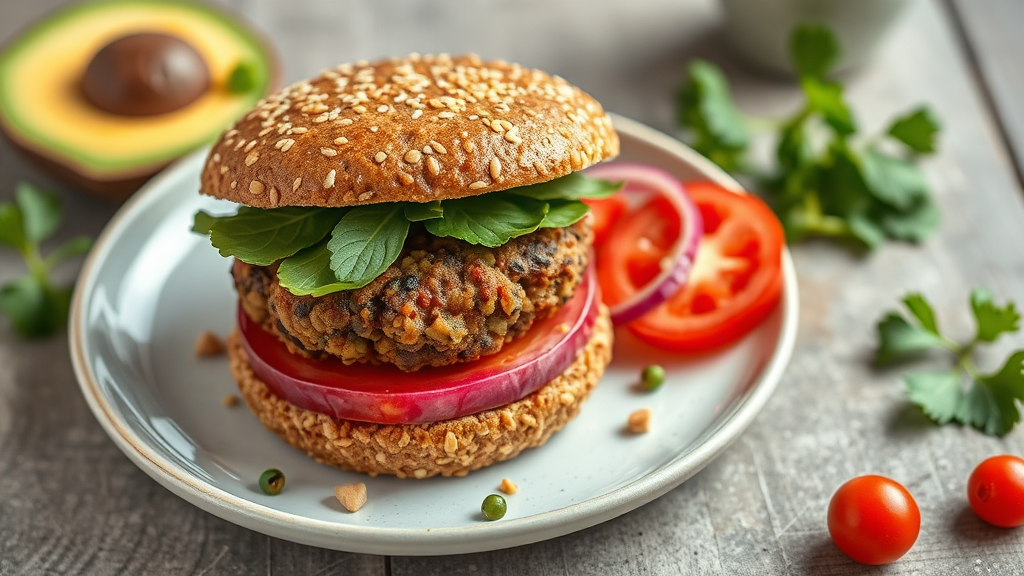 Raw Vegan Quinoa Burger