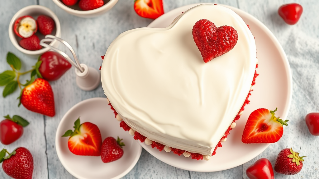 Red Velvet Heart Cake