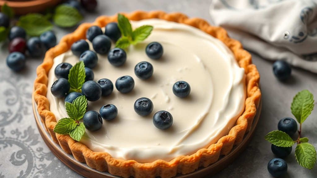 Ricotta and Cream Cheese Blueberry Tart