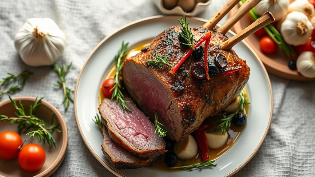 Roast Leg of Lamb with Rosemary and Garlic