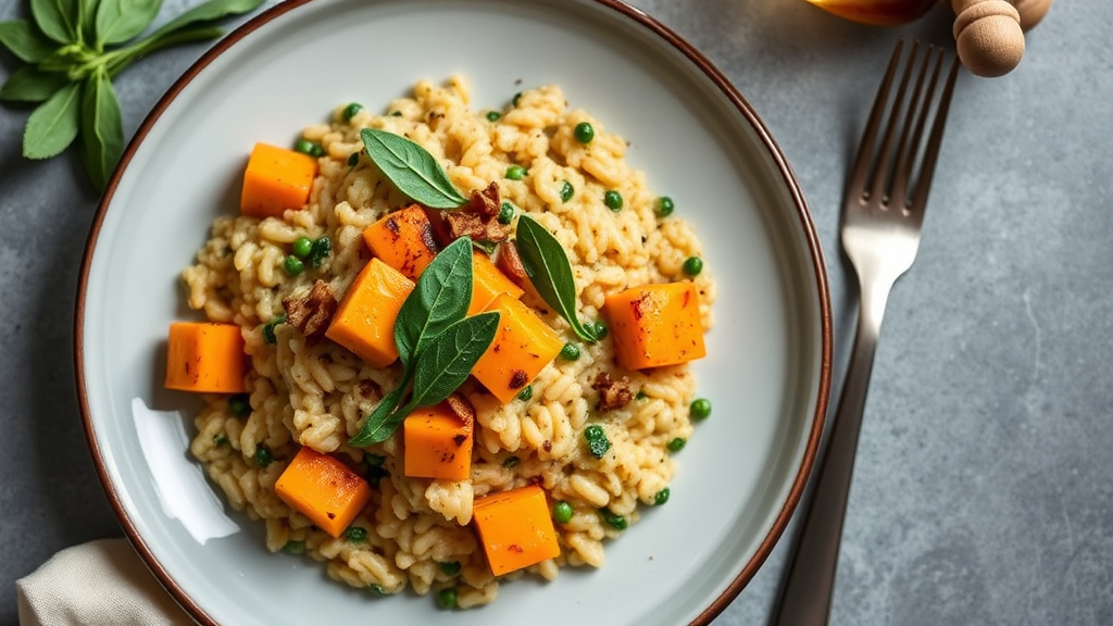 Roasted Butternut Squash and Sage Risotto