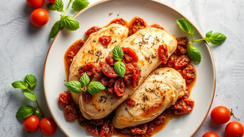 Roasted Chicken with Sun-Dried Tomato and Red Pesto