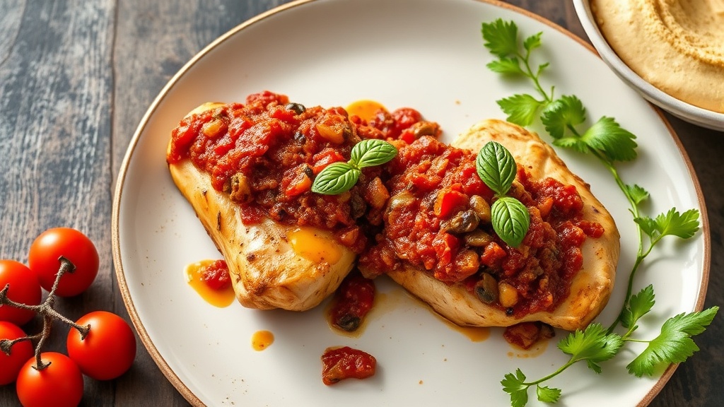 Roasted Chicken with Sun-Dried Tomato Red Pesto