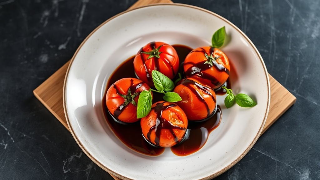 Roasted Roma Tomatoes with Balsamic Glaze