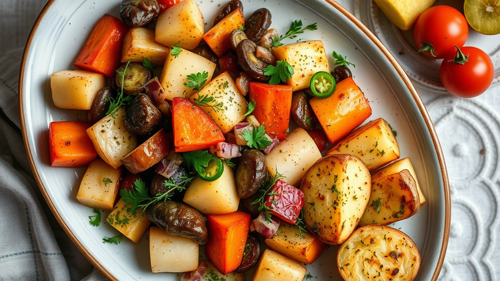 Roasted Vegetable Medley with Herb Potatoes