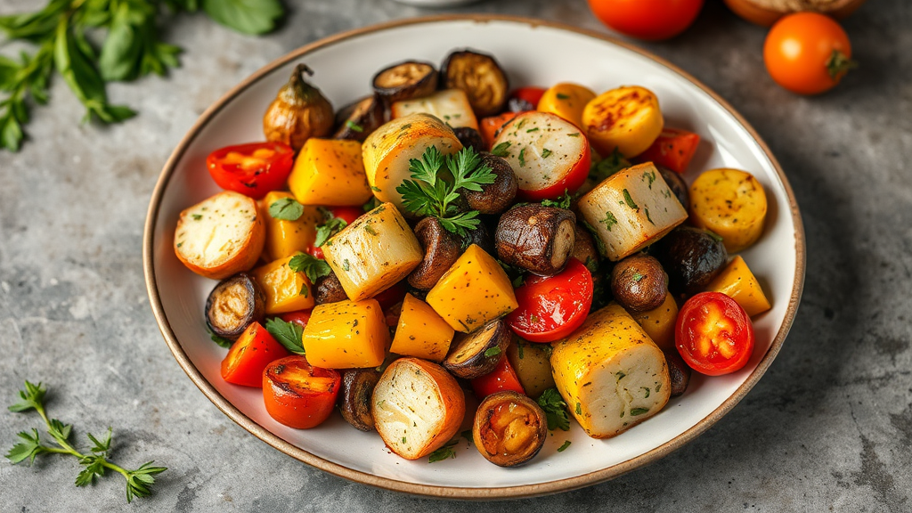 Roasted Vegetable Medley with Herb Vinaigrette