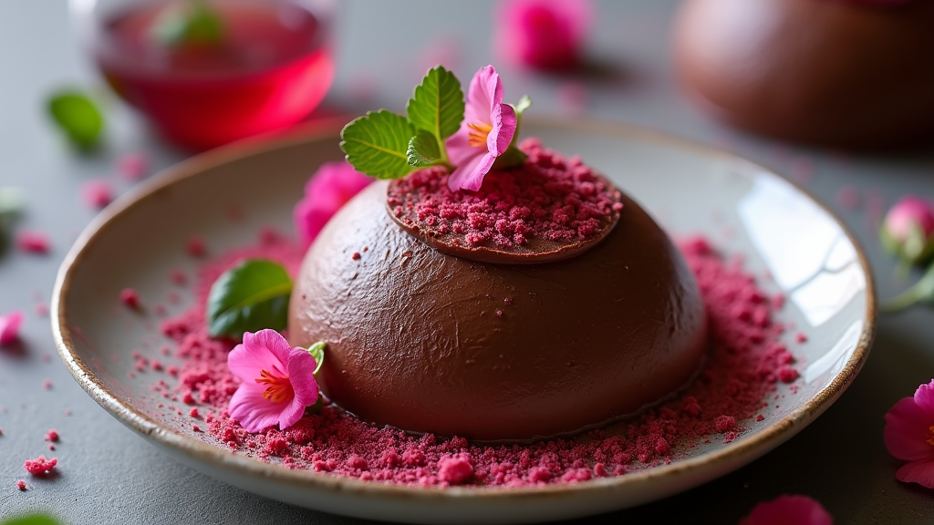 Rose-Infused Chocolate Mousse