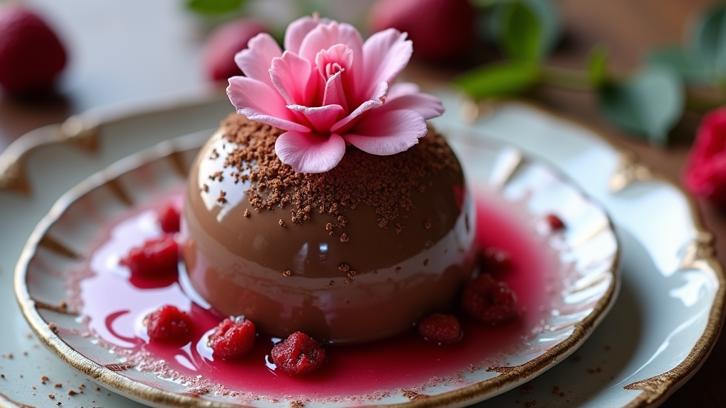 Rose-Infused Chocolate Mousse