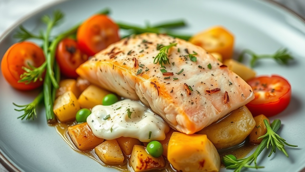 Salmon and Pea Potato Bake