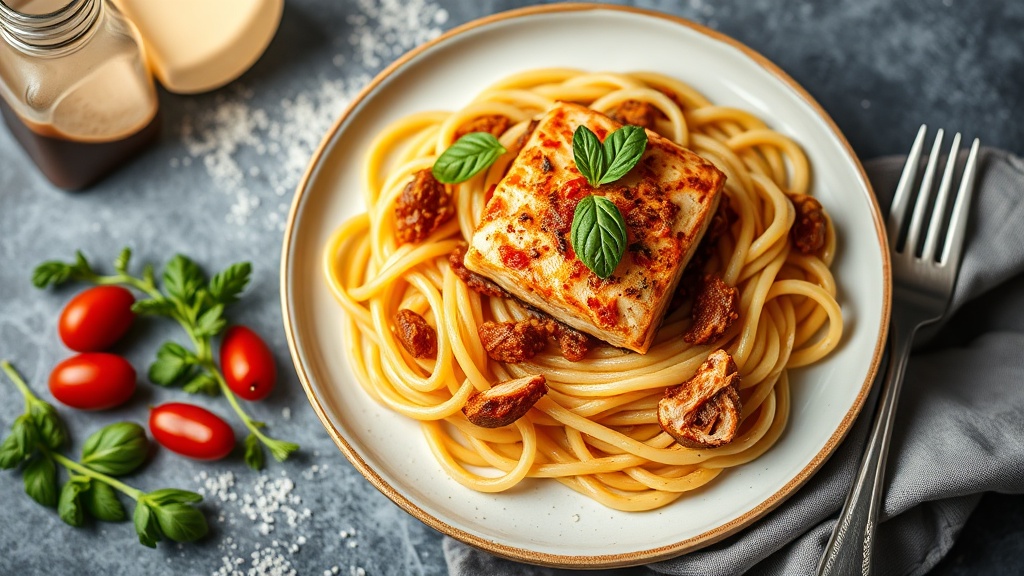 Salmon Red Pesto Pasta