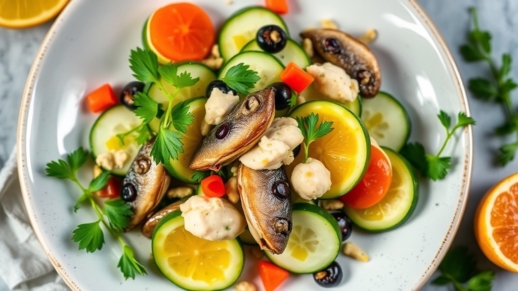 Sardine and Cucumber Salad with Citrus Vinaigrette