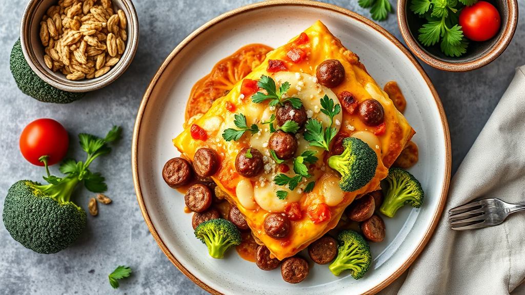Sausage and Broccoli Enchilada Bake