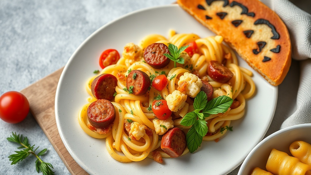 Sausage and Cauliflower Pasta Bake
