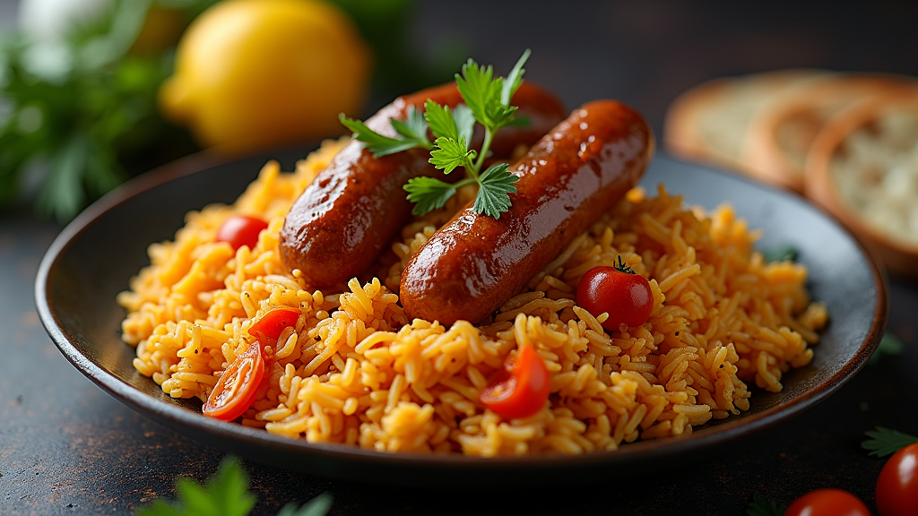 Sausage and Tomato Curry Rice